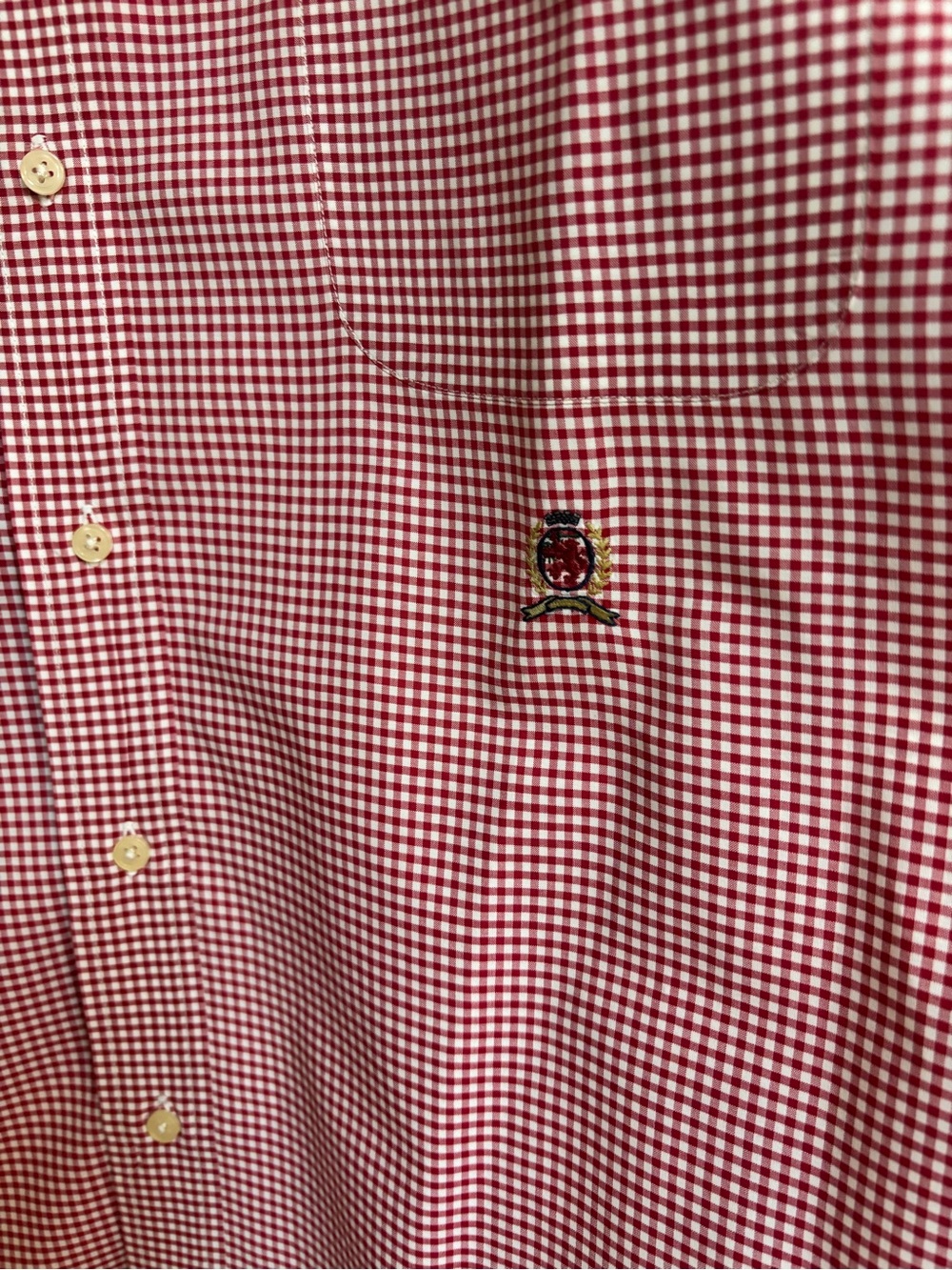 Tommy Hilfiger Short Sleeve Red Check Shirt XXL - Picture 2 of 4